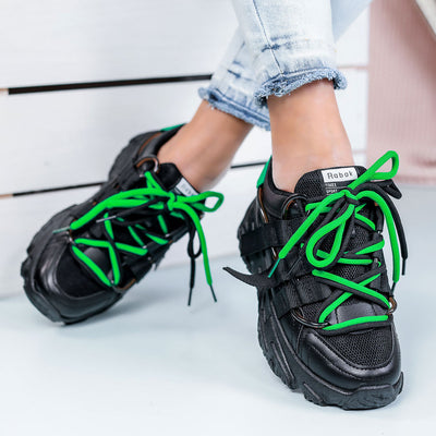 Дамски маратонки Rachel - Black/Green