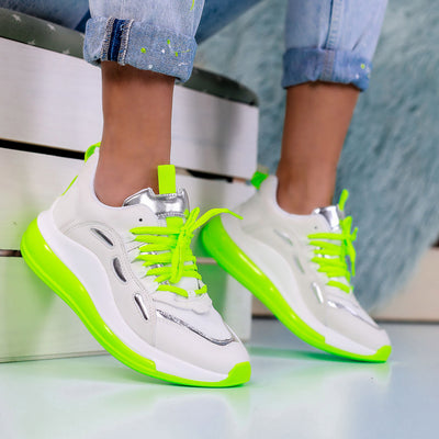 Дамски маратонки Otisa - White/Neon