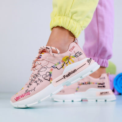 Дамски маратонки Darian - Pink