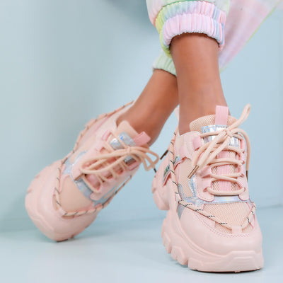 Дамски маратонки Raffy - Pink