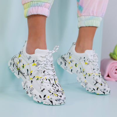 Дамски маратонки Yasmin - White/Grey