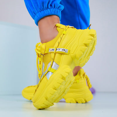 Дамски маратонки Raffy - Yellow