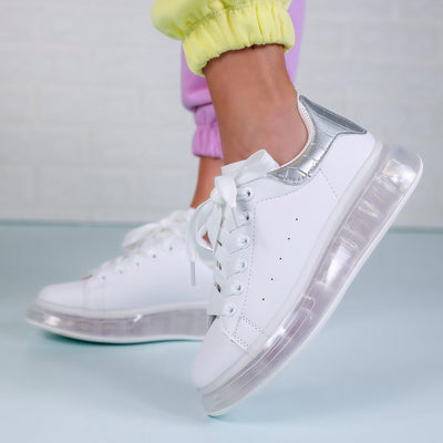 Дамски кецове Jazmin - White/Silver