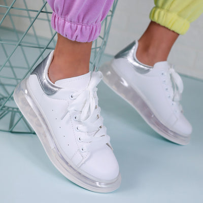 Дамски кецове Jazmin - White/Silver