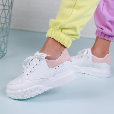 Дамски кецове Bliss - White/Pink