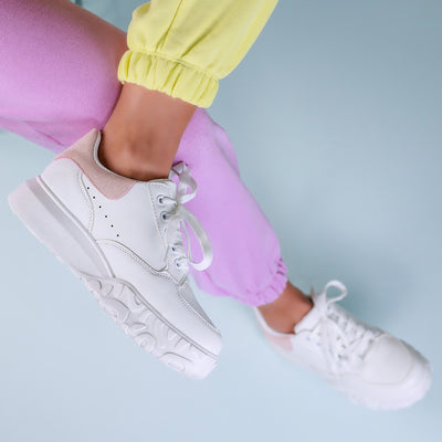 Дамски кецове Bliss - White/Pink