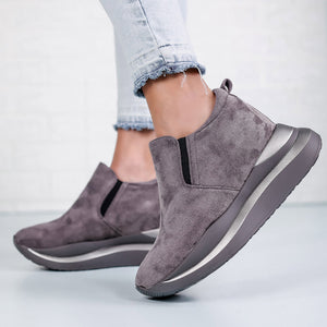 Дамски кецове на платформа Zelina - Grey