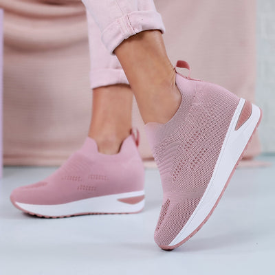 Дамски кецове на платформа Tori - Pink