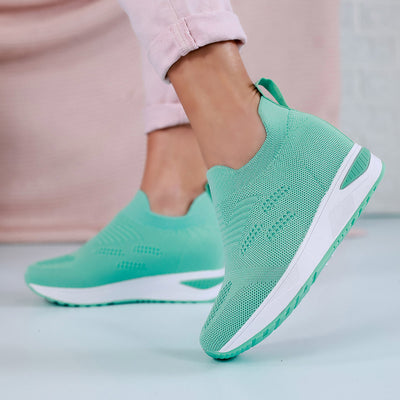 Дамски кецове на платформа Tori - Blue