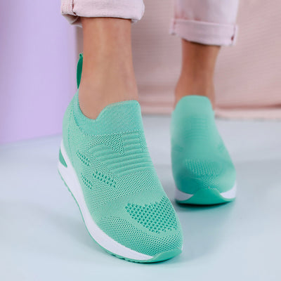 Дамски кецове на платформа Tori - Blue