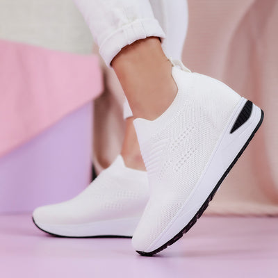 Дамски кецове на платформа Tori - White