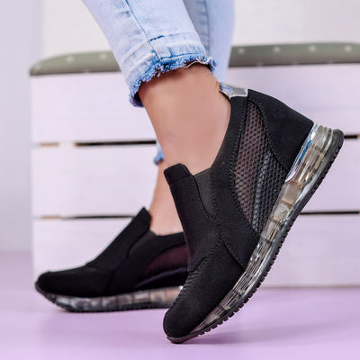 Дамски кецове на платформа Kari - Black
