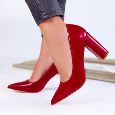 Дамски обувки на ток Claudia - Wine