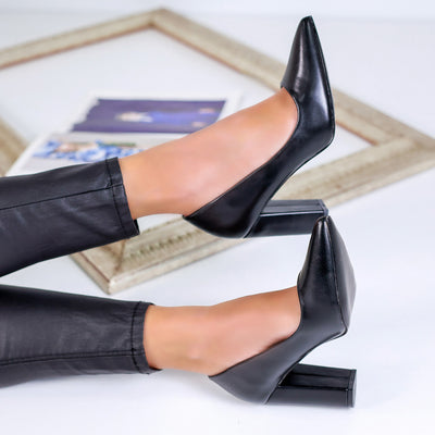 Дамски обувки на ток Claudia - Black