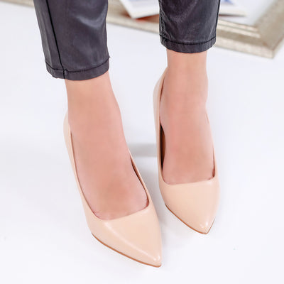 Дамски обувки на ток Claudia - Beige