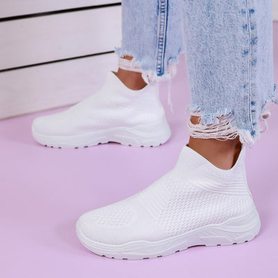 Дамски маратонки Madisen - White