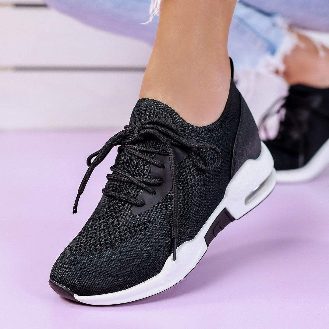 Дамски кецове на платформа Rozali - Black