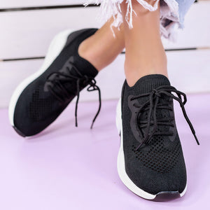 Дамски кецове на платформа Rozali - Black