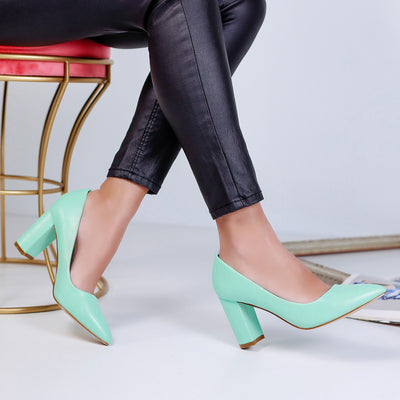 Дамски обувки на ток Serenity - Green