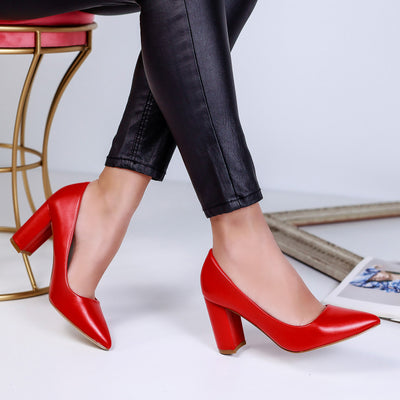 Дамски обувки на ток Serenity - Red