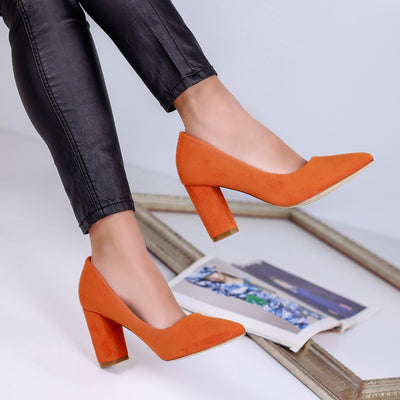 Дамски обувки на ток Kristen - Orange