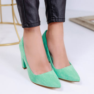 Дамски обувки на ток Kristen - Green