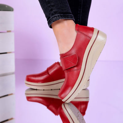 Дамски обувки на платформа Olia - Red