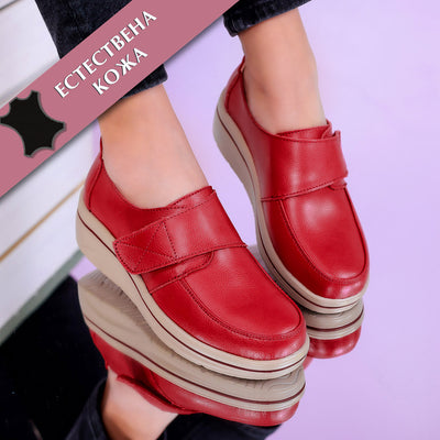Дамски обувки на платформа Olia - Red