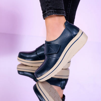 Дамски обувки на платформа Olia - Navy