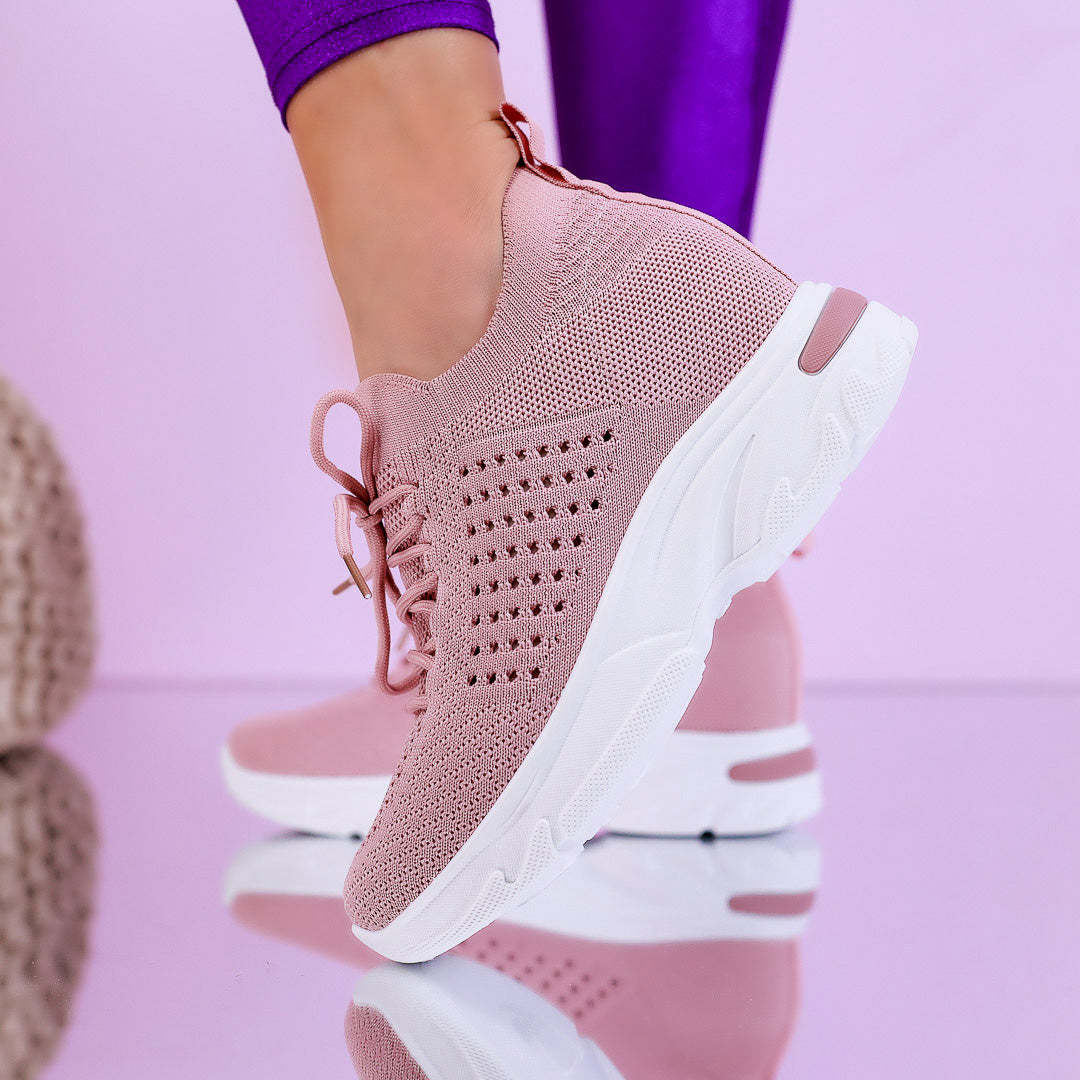 Дамски кецове на платформа Kadena - Pink