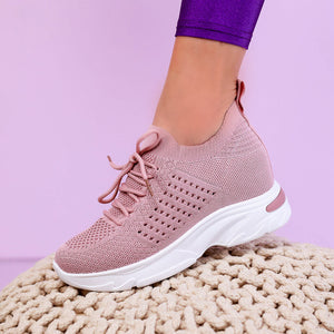 Дамски кецове на платформа Kadena - Pink