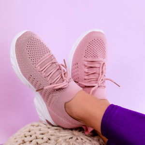 Дамски кецове на платформа Kadena - Pink