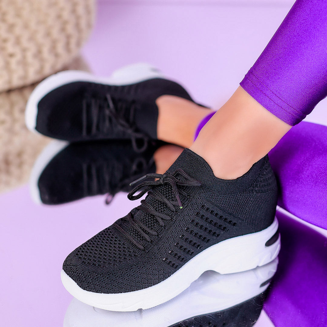Дамски кецове на платформа Kadena - Black