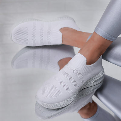 Дамски маратонки Klarita - White