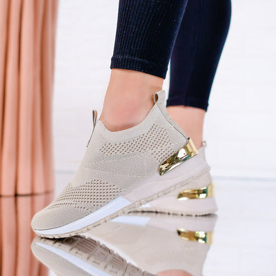 Дамски маратонки Mariya - Beige