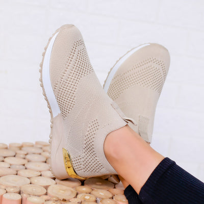 Дамски маратонки Mariya - Beige