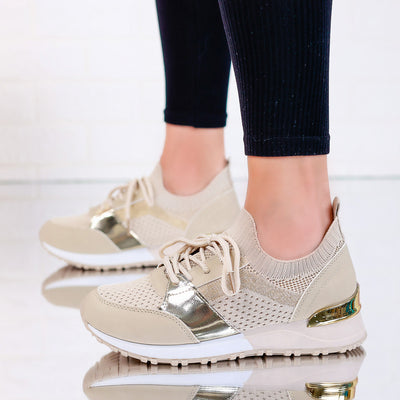 Дамски маратонки Missy - Beige