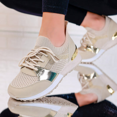 Дамски маратонки Missy - Beige