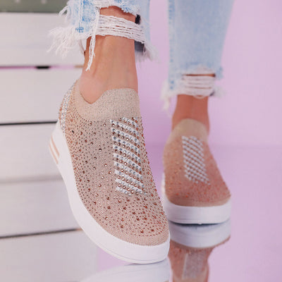 Дамски кецове на платформа Ramina - Pink