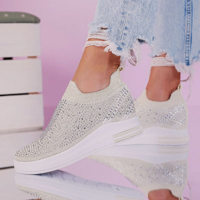 Дамски кецове на платформа Ramina - Beige