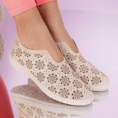 Дамски обувки Clavdia - Beige