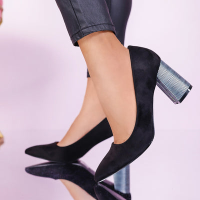 Дамски обувки на ток Angelique - Black