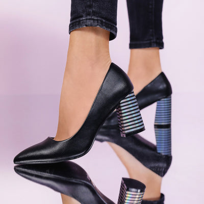 Дамски обувки на ток Mirian - Black