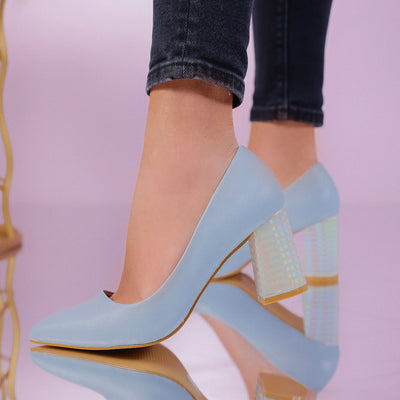 Дамски обувки на ток Mirian - Blue