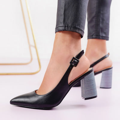 Дамски обувки на ток Milana - Black