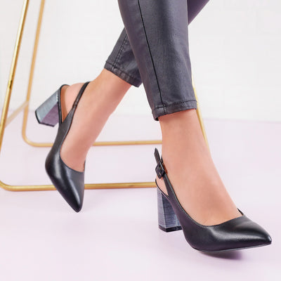 Дамски обувки на ток Milana - Black