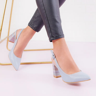 Дамски обувки на ток Milana - Blue