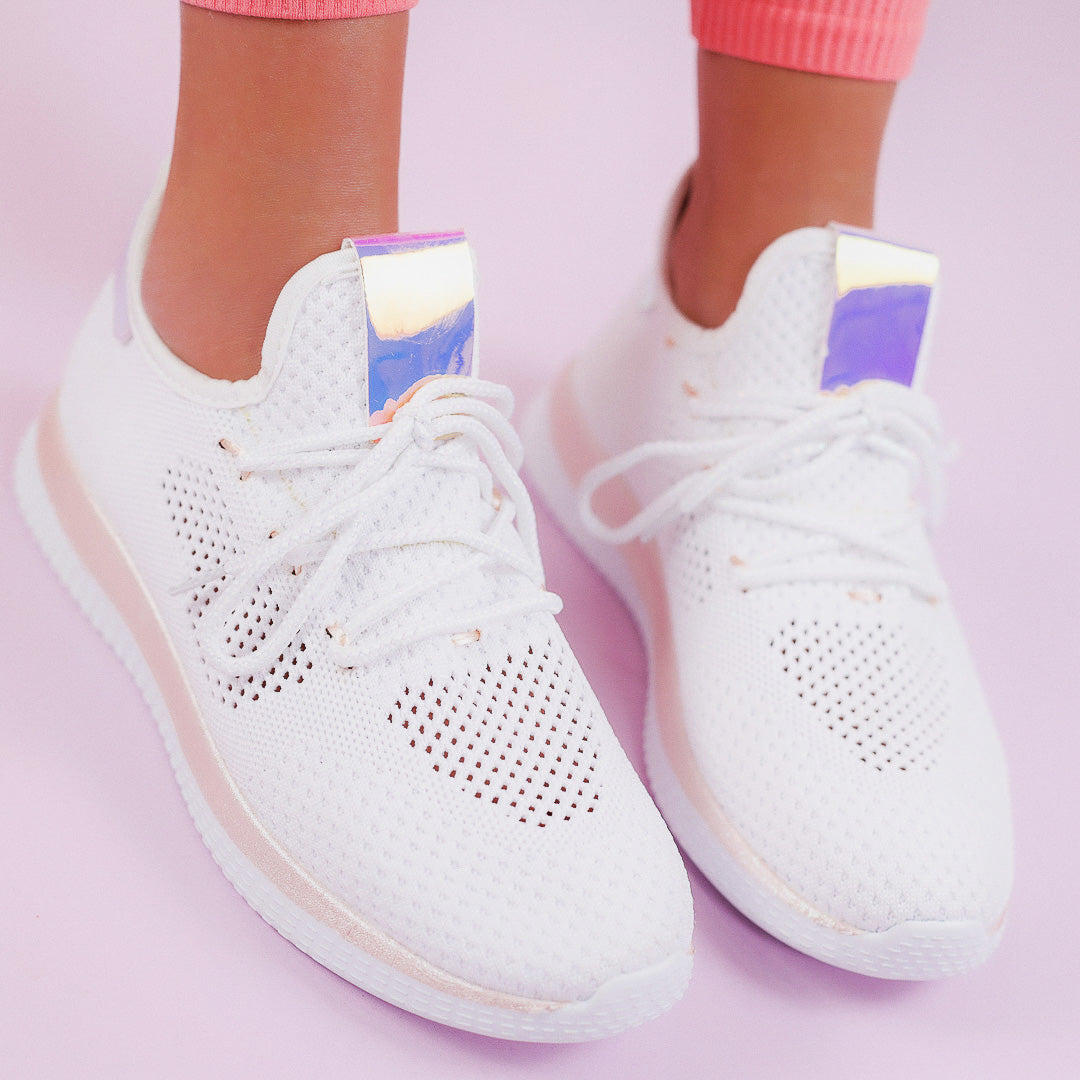 Дамски маратонки  Lena - White/Pink