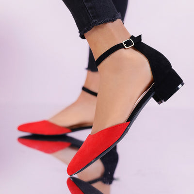 Дамски сандали на ток Ariah - Red