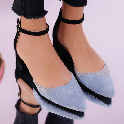 Дамски сандали на ток Ariah - Blue